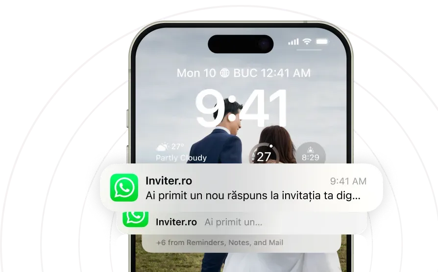 Notificări WhatsApp pentru invitații digitale - confirmări în timp real
