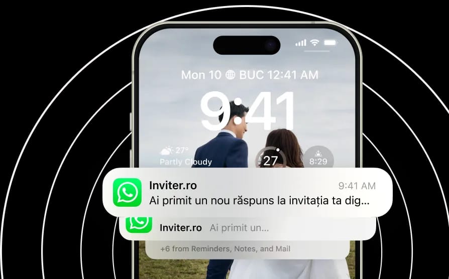 Notificări WhatsApp pentru invitații digitale - confirmări în timp real