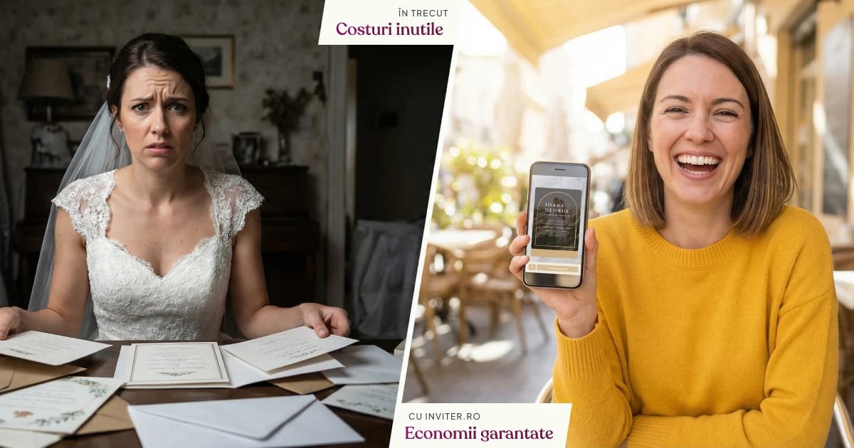 Invitații digitale vs. tipărite: Cât economisești în 2026?